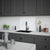 House Beautiful Iridescent White Glass Kitchen Splashback 900mm x 750mm
