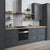 House Beautiful Pietra Grey Glass Kitchen Splashback 600mm x 750mm