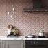 Brick Metro Pink Blush Gloss Wall Tiles